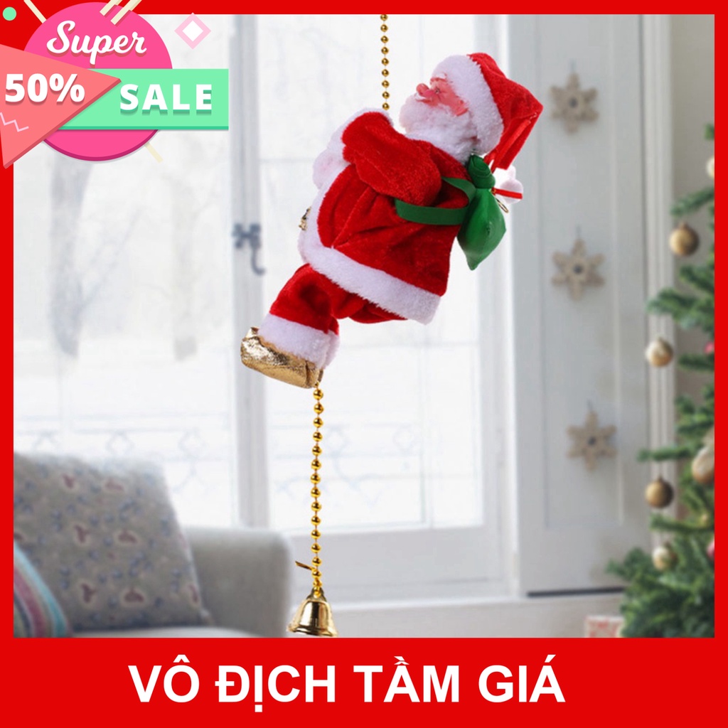 Combo Bộ Đồ Chơi Ông Già NOEL, Ông Già Noel Leo Dây, Leo Thang, Ống Khói, Nhảy Múa Sử Dụng Pin, Đồ trang trí Giáng Sinh