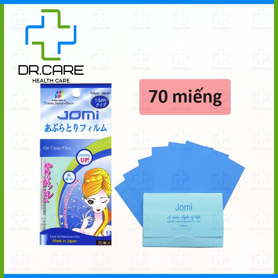 Phim thấm dầu Jomi Nhật Bản, làm sạch da nhờn, dầu, bụi bẩn, bảo vệ phấn trang điểm [film, giấy thấm dầu]