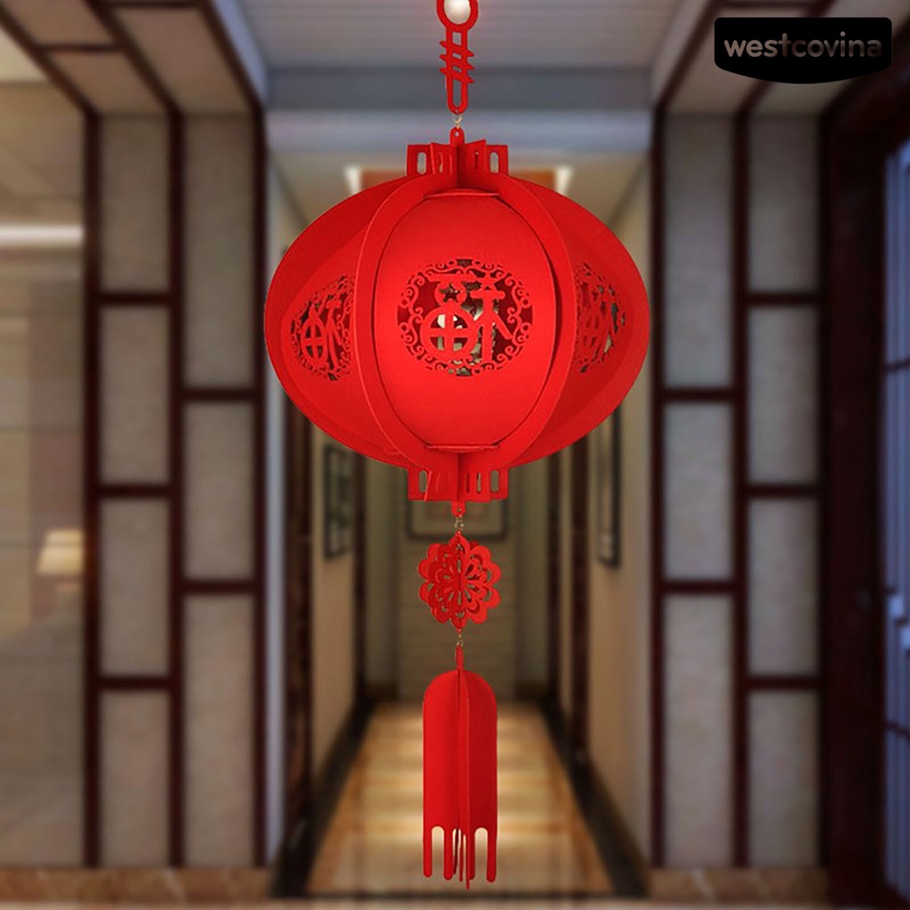 [Hot]☃Lồng Đèn Không Dệt Treo Trang Trí Năm Mới