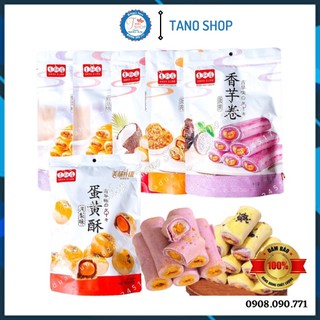 [Túi 10 cái] Bánh que cuộn ngàn lớp trứng muối LaoBingDian - túi 10 cái | Ăn vặt ngon rẻ Tano