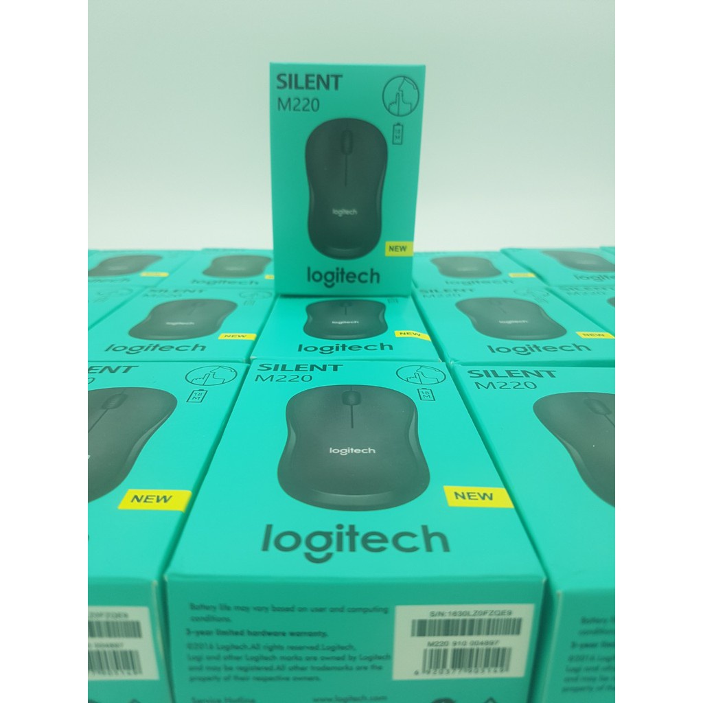 Chuột không dây silent logitech m220 bluetooth không tiếng ồn cho macbook, máy tính pc, laptop
