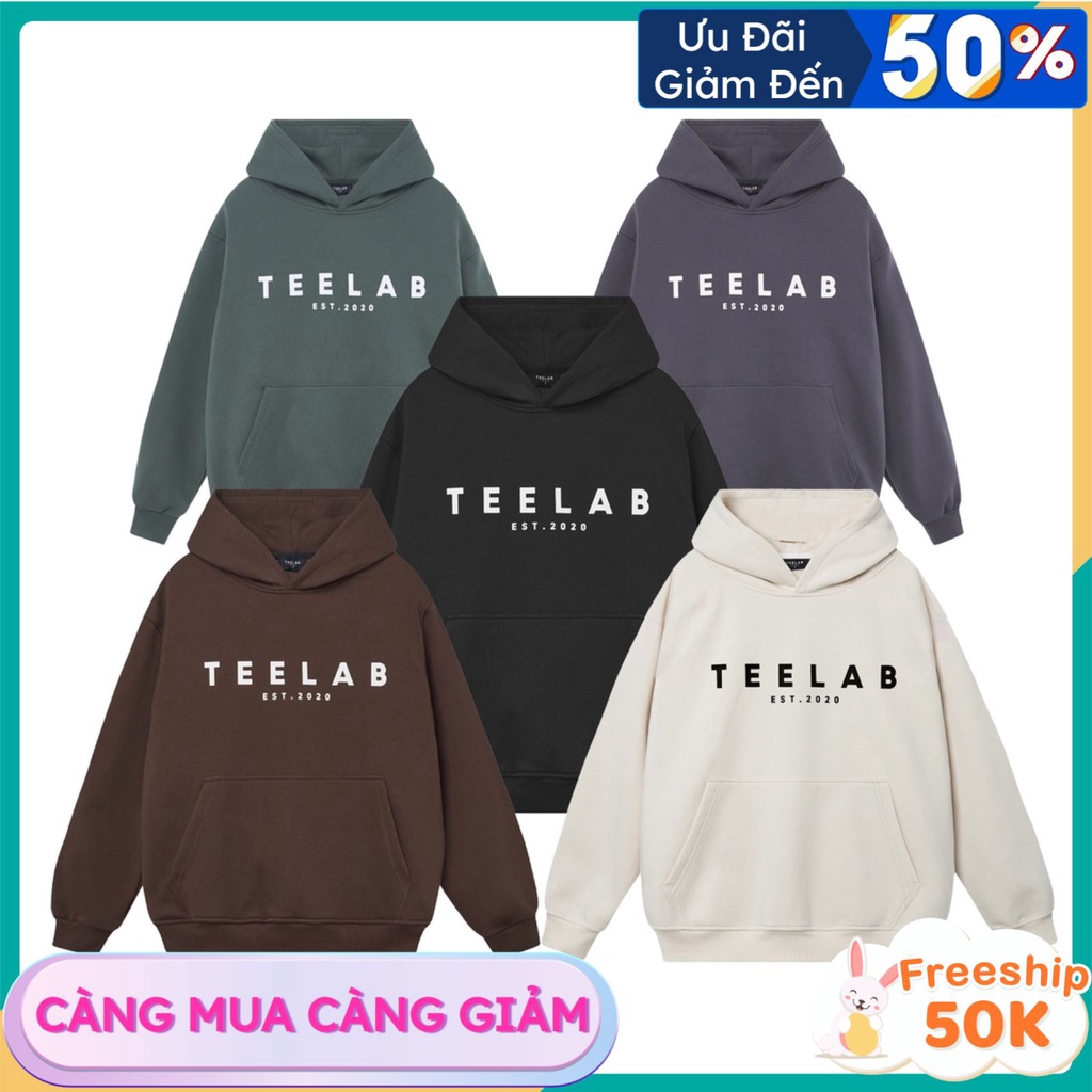 Áo Hoodie Form Rộng Unisex Teelab Nununushop, Áo khoác Sweater Chất Nỉ Dày dặn