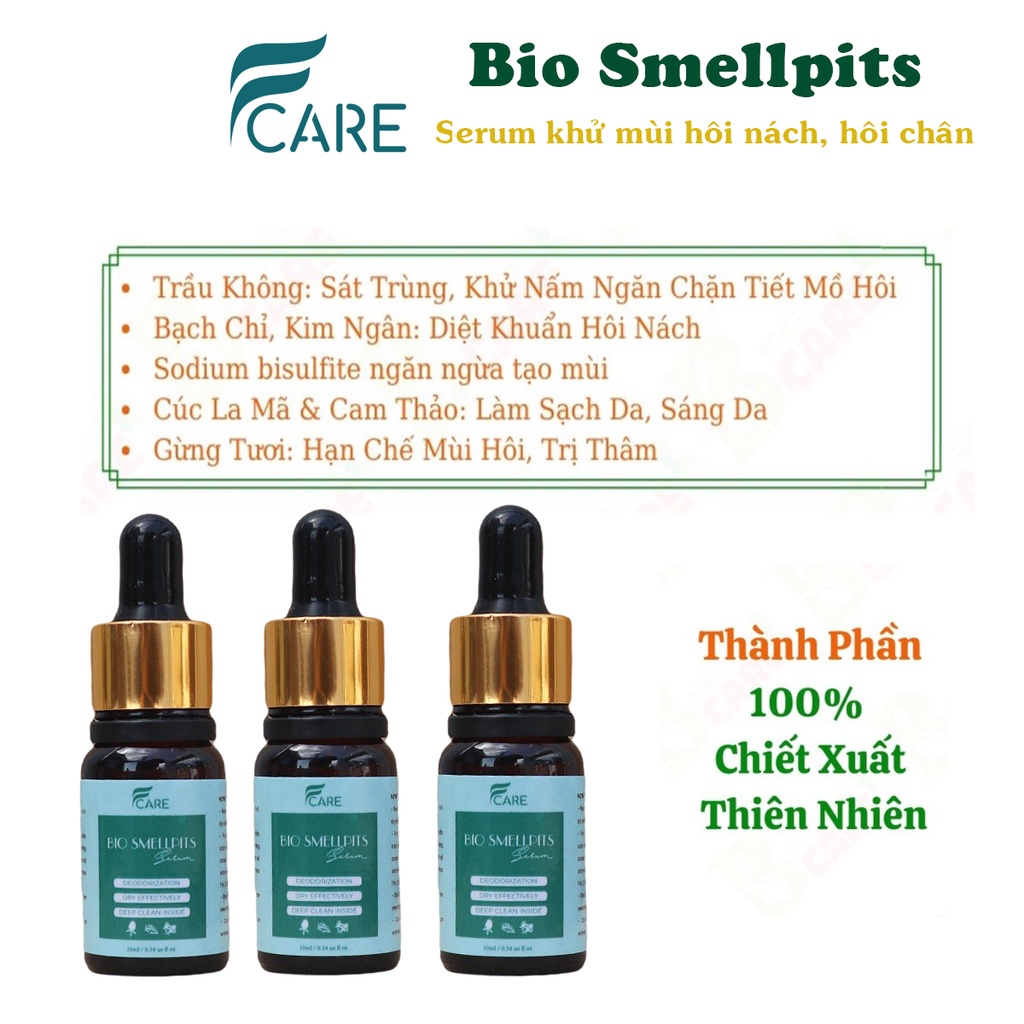Serum khử mùi hôi nách dược liệu Fcare thành phần tự nhiên, chai 10ml