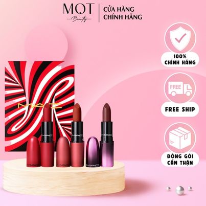 Set Son MAC 3 Cây Kiss Of Magic Lip Kit ( Fullsize Mới Nhất )