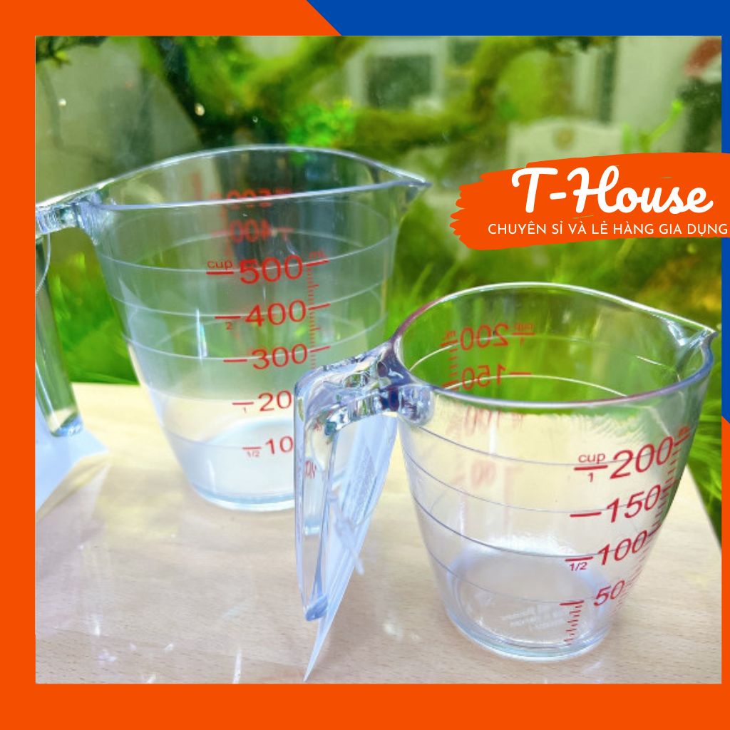 Ca đong định lượng YOKO có chia vạch - Ca đong tiện dụng có chia vạch 2 size 200ml và 500ml