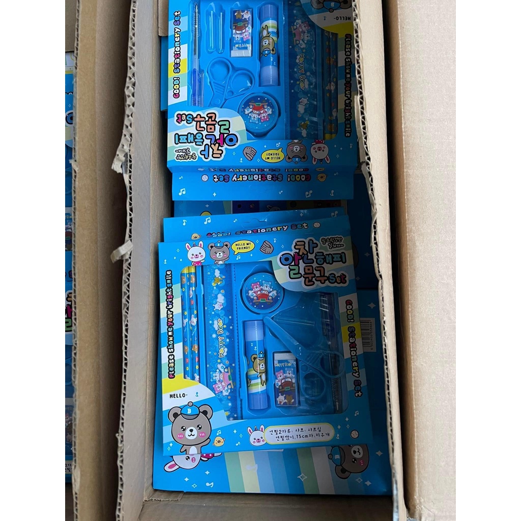 Bộ DỤNG CỤ HỌC TẬP  9 chi tiết cho bé yêu -LABI