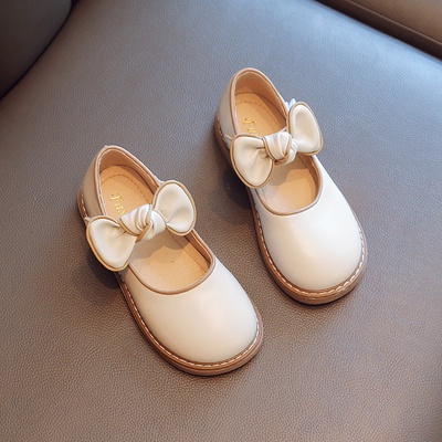 Giày búp bê bé gái, Giày bệt cho bé gái phong cách vintage chất da PU lì mềm mịn êm chân phối quai dán M19