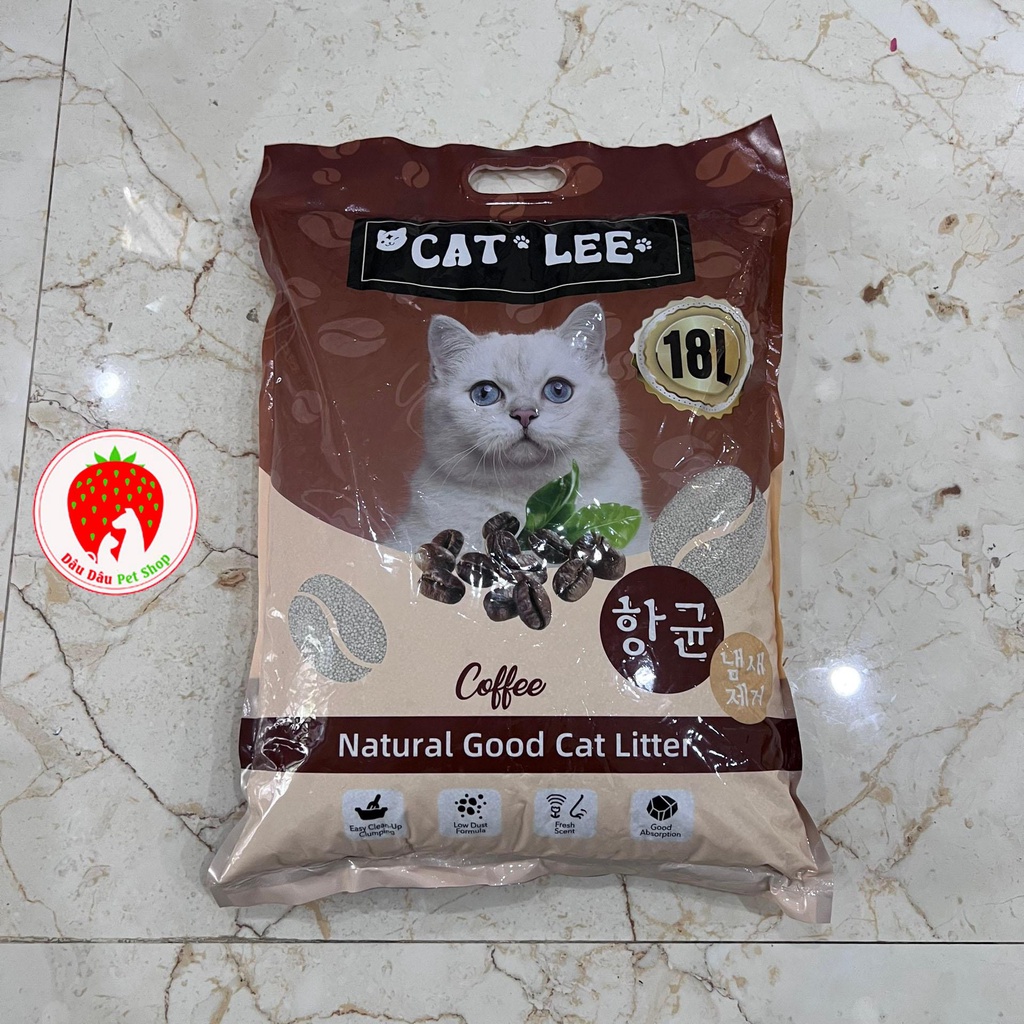 Cát vệ sinh cho mèo Hàn quốc - Cat Lee 18L siêu khử mùi