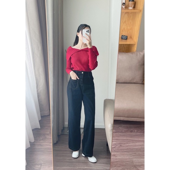 YOONA SHIRT - áo len trễ vai REGEN
