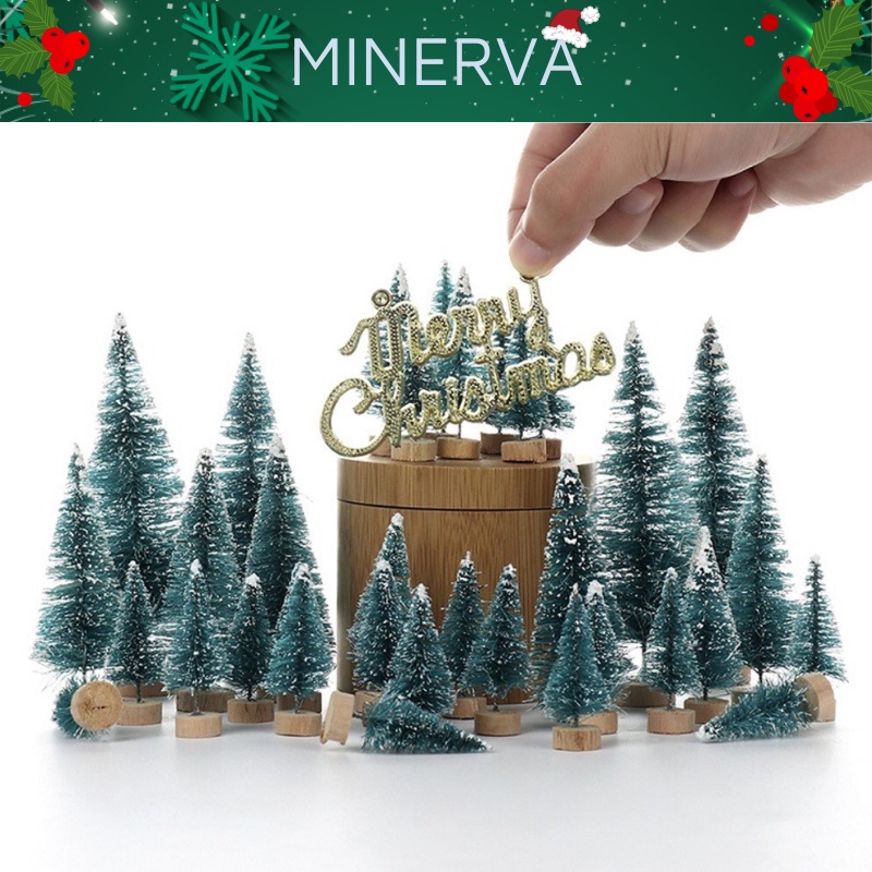 Cây thông giáng sinh mini 4cm trang trí tiểu cảnh , trang trí nhà búp bê , làm thủ công