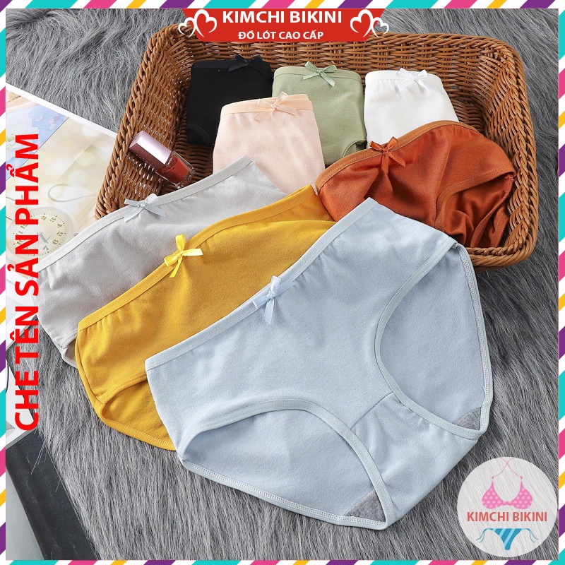 Quần nót nữ vải cotton mềm kháng khuẩn đính nơ điệu đà KIMCHIBIKINI Quần con nữ dễ thương QL073