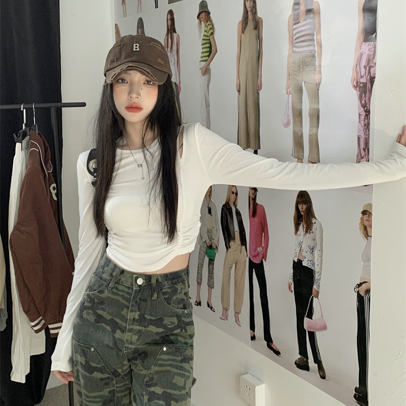 Áo thun SUXI dài tay đơn giản thời trang cho nữ