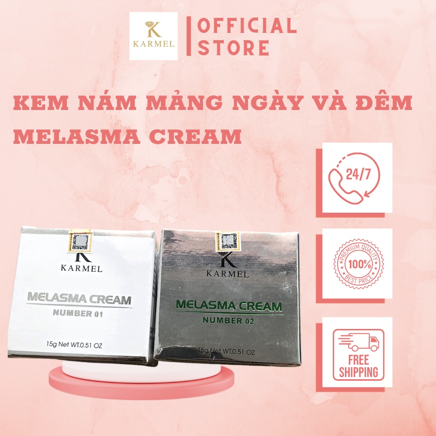 Kem Nám Mảng Ngày Và Đêm Melasma Cream 1 Và 2 Dành Cho Da Yếu KARMEL