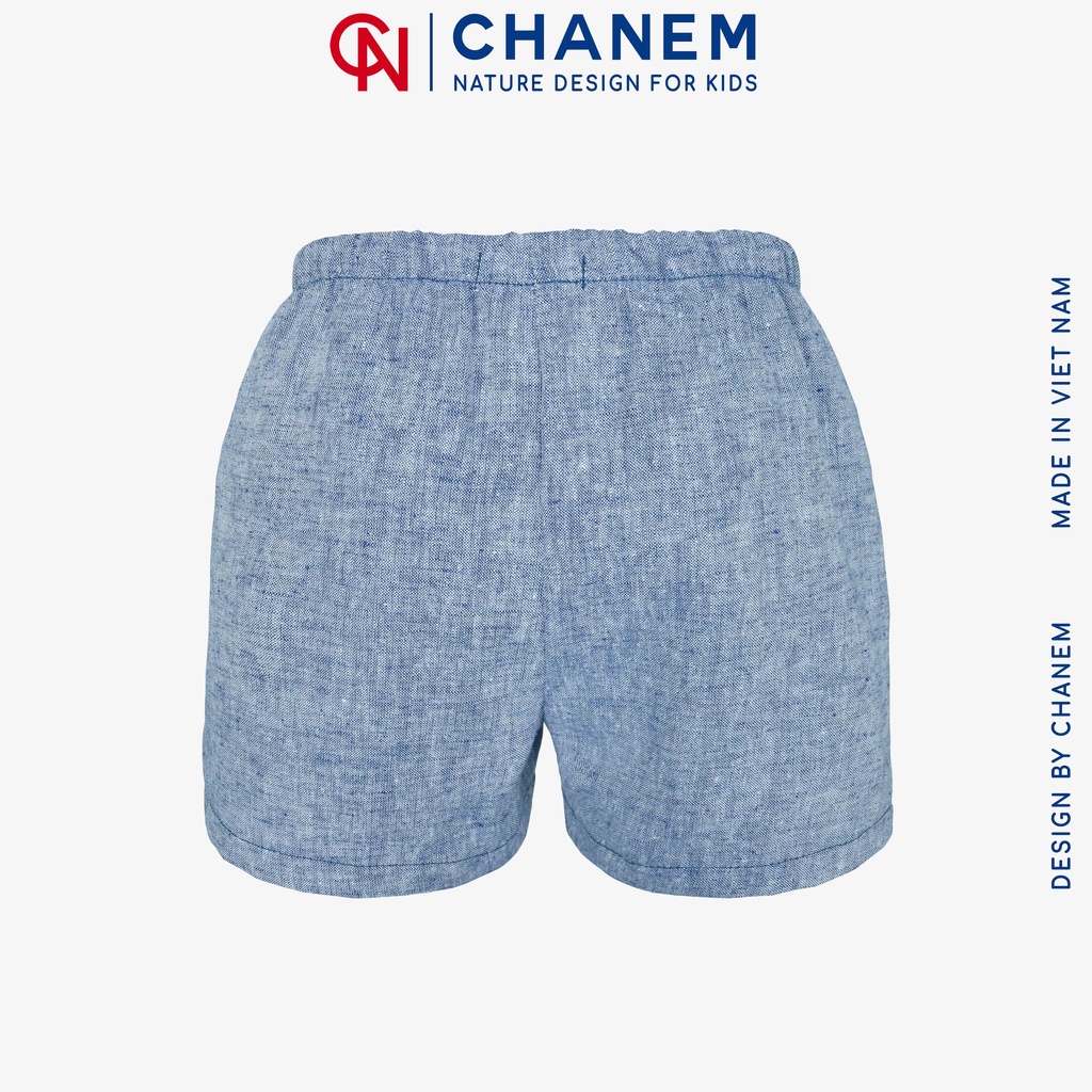 Quần ngắn cho bé trai và bé gái JEMID CHANEM chất bò giấy và thô đũi phối 4 nút dáng đứng đáng yêu