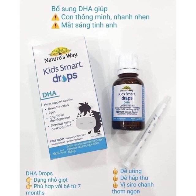 DHA kids smart dr💧ps 20ml chính hãng