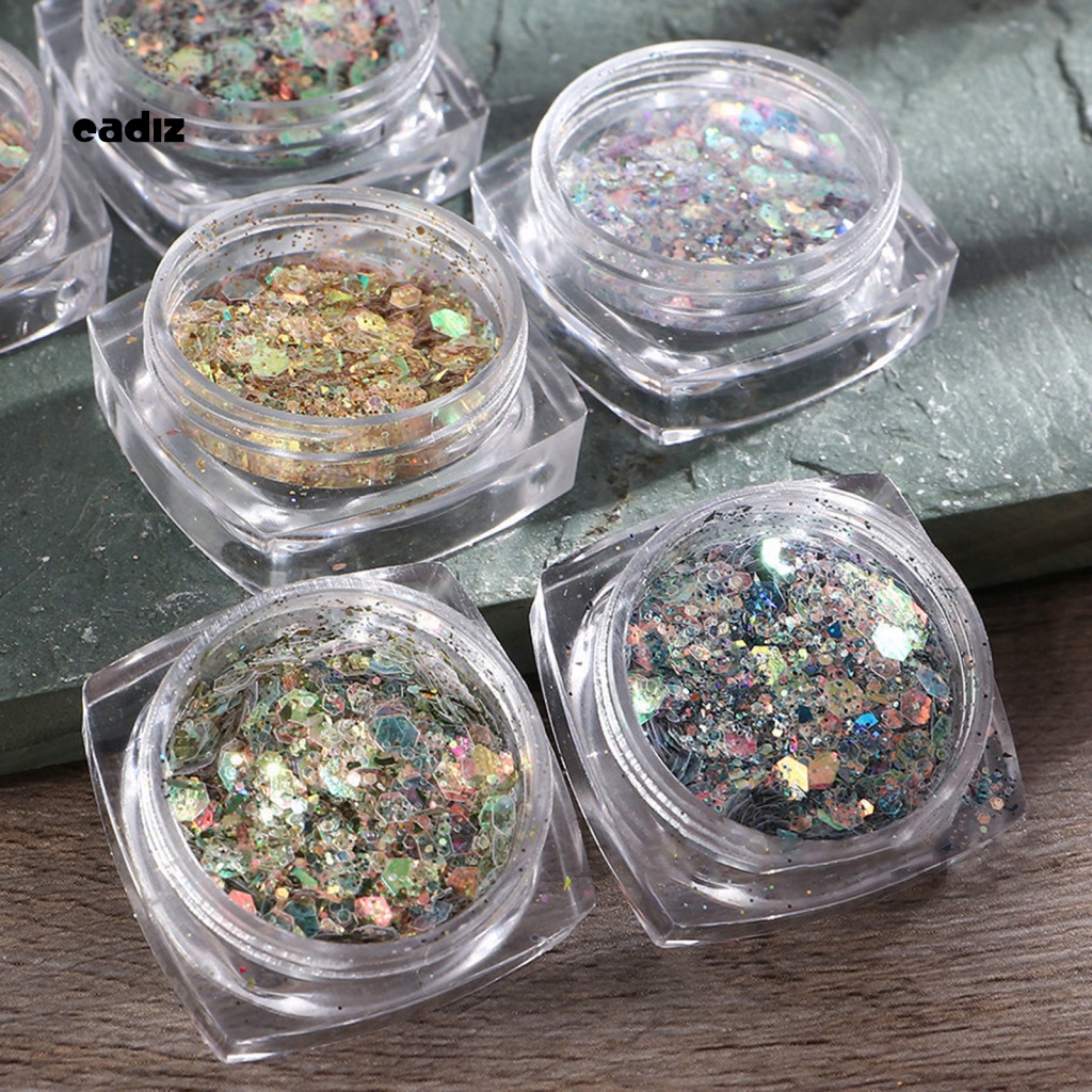 1 Set Phụ Kiện Sequin Trang Trí Móng Màu Sắc Tươi Sáng Dễ Sử Dụng