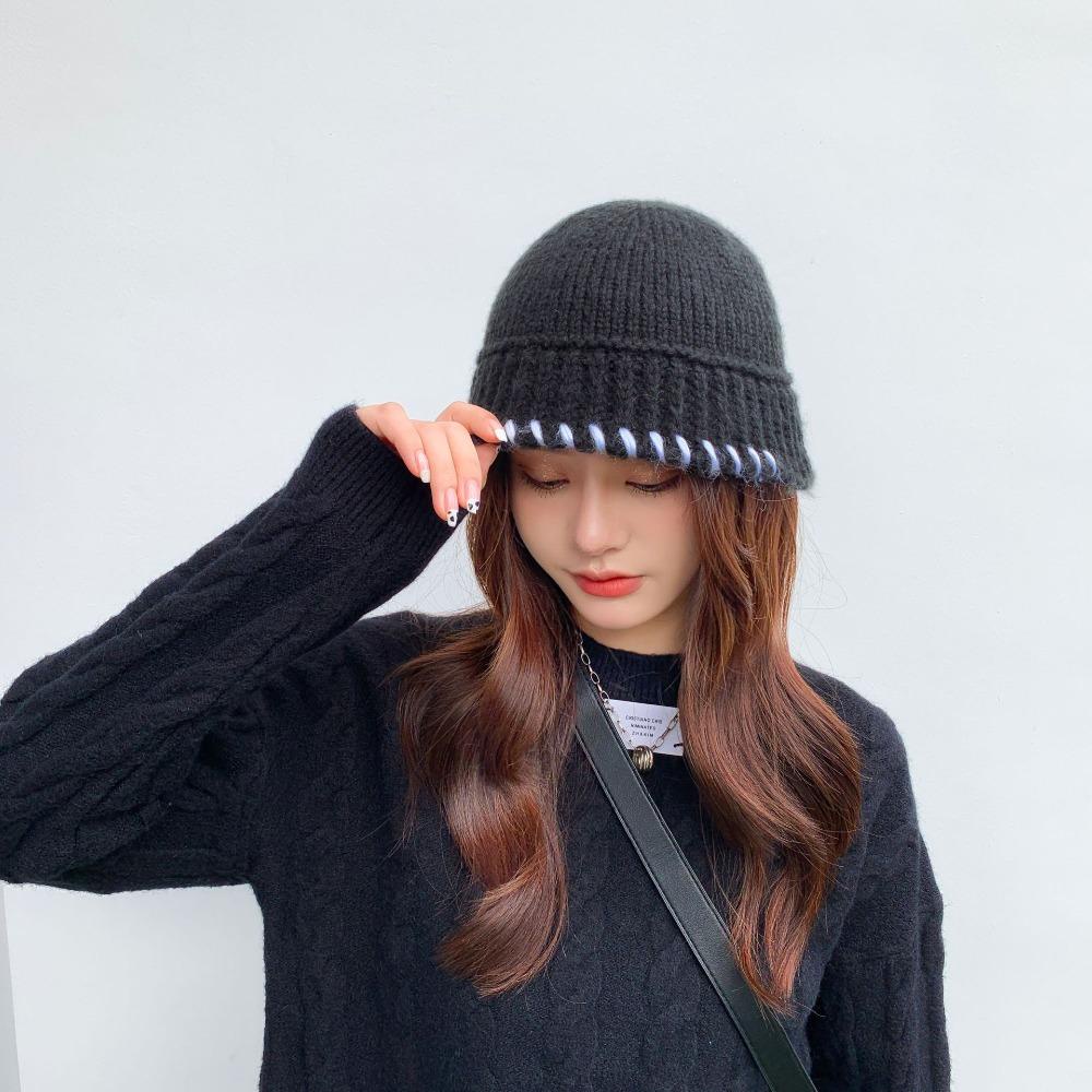 Mũ Len Dệt Kim Phong Cách Hip Hop Cổ Điển Thời Trang Mùa Đông Dành Cho Nữ