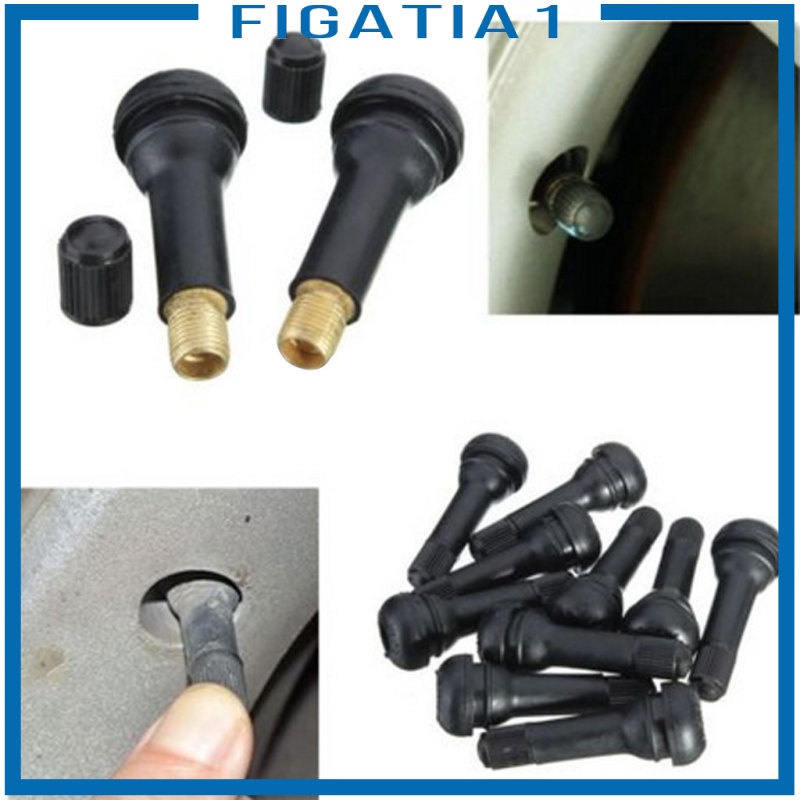 Set 10 Van Lốp Xe Hơi Bằng Cao Su Màu Đen TR414 figatia1