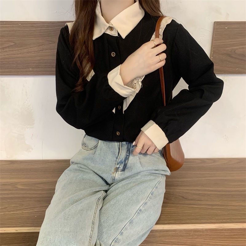 Áo Sơ Mi Tay Dài Phong Cách Phương Tây Thời Trang Mùa Thu Mới Cho Nữ