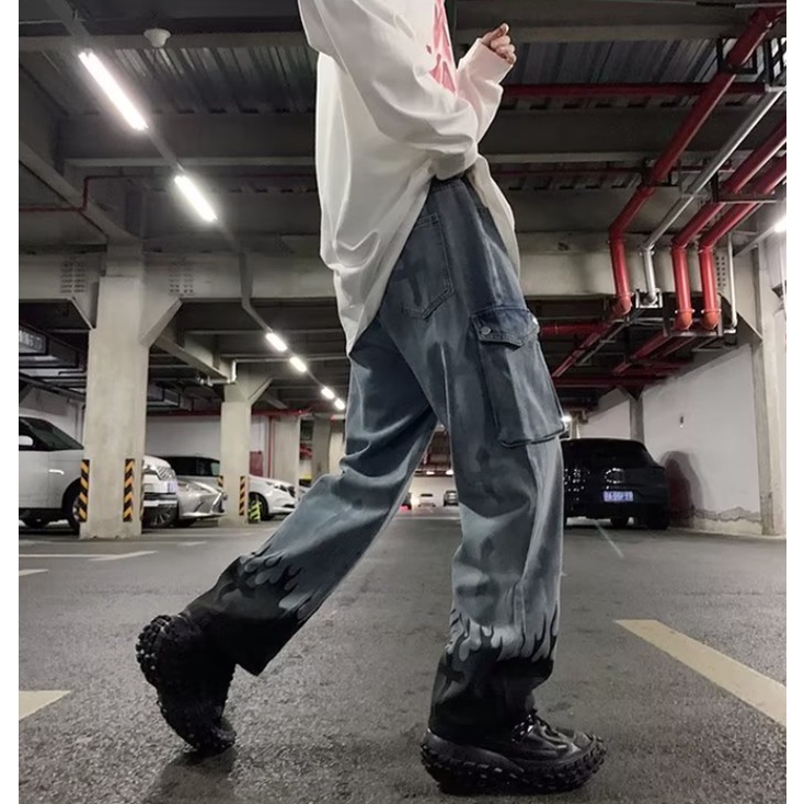 Quần Jean Nam Thời Trang Hàn Quốc quần jean ống rộng nữ cao cấp quần jean ống suông nam