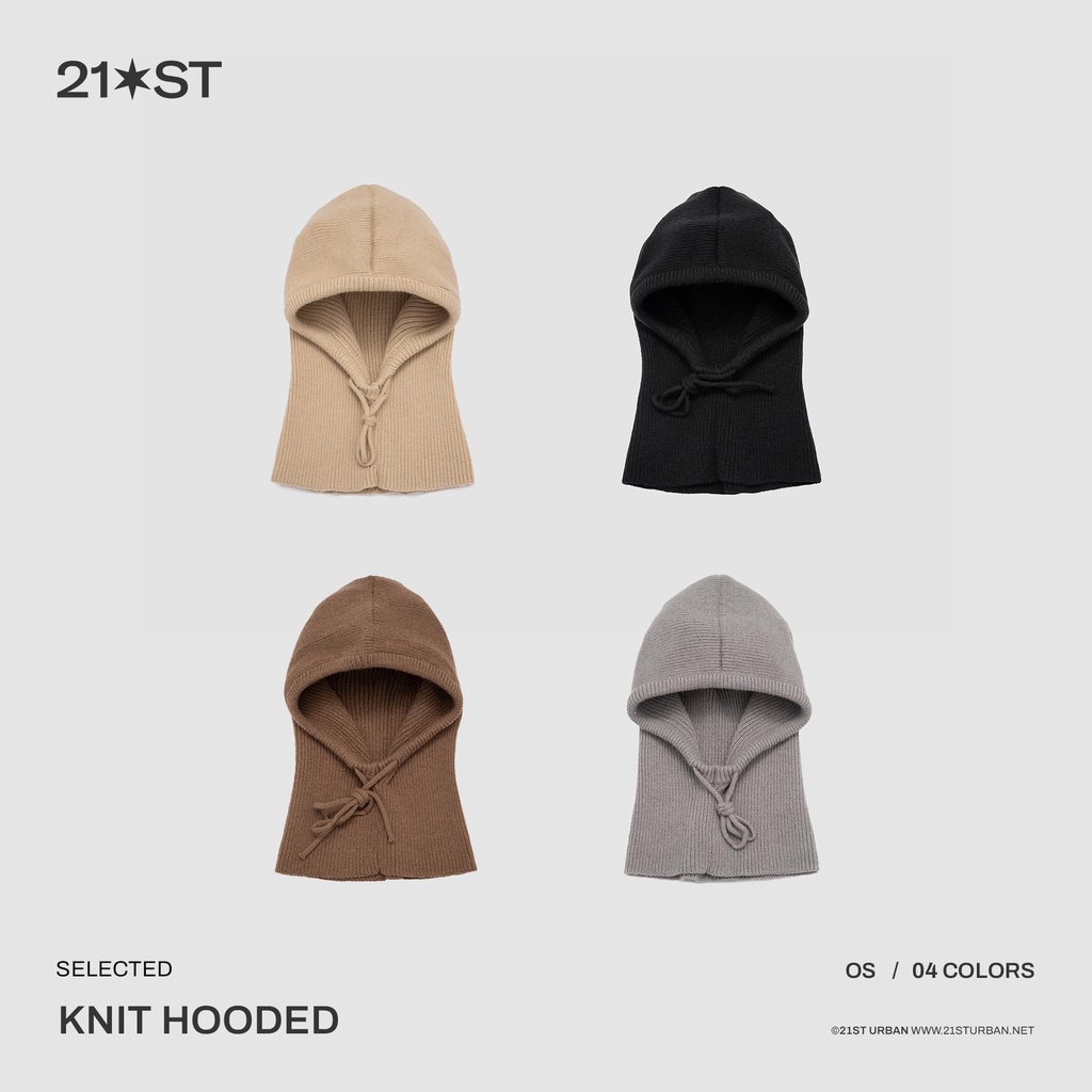Mũ len trùm đầu 4 màu SSFW Selected Knit Hooded