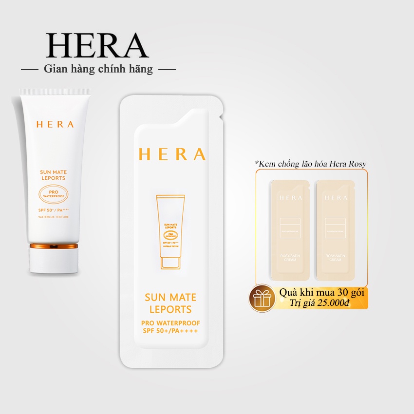 Kem chống nắng Hera Sun Mate Leporst SPF50+/PA++++; Kem chống nắng chống nước Hera