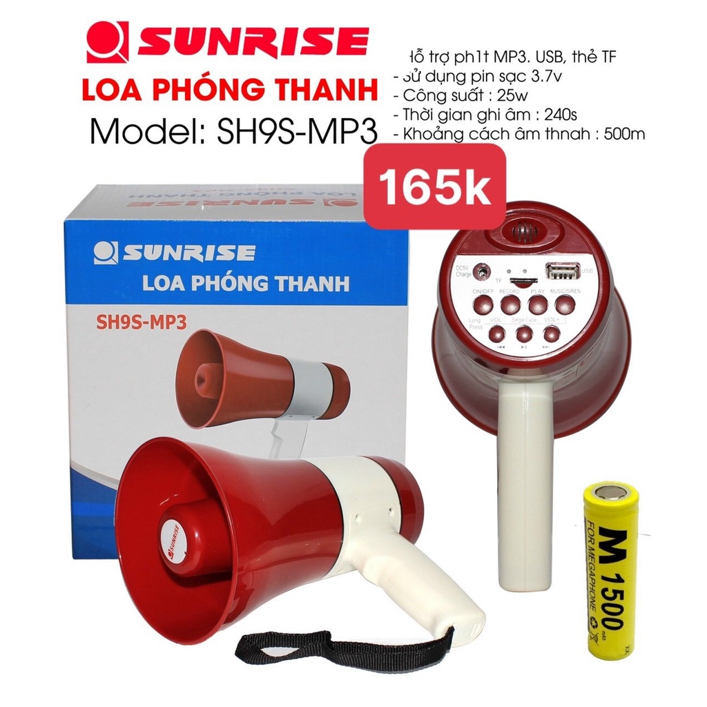 Loa phóng thanh cầm tay Mini Sunrise