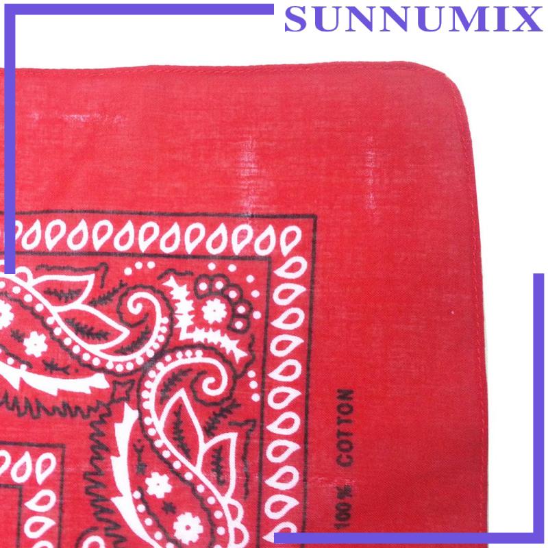 [Sunnimix] Khăn Choàng Cổ Bandana Cao Bồi Bằng Cotton Mới Lạ Màu Đỏ