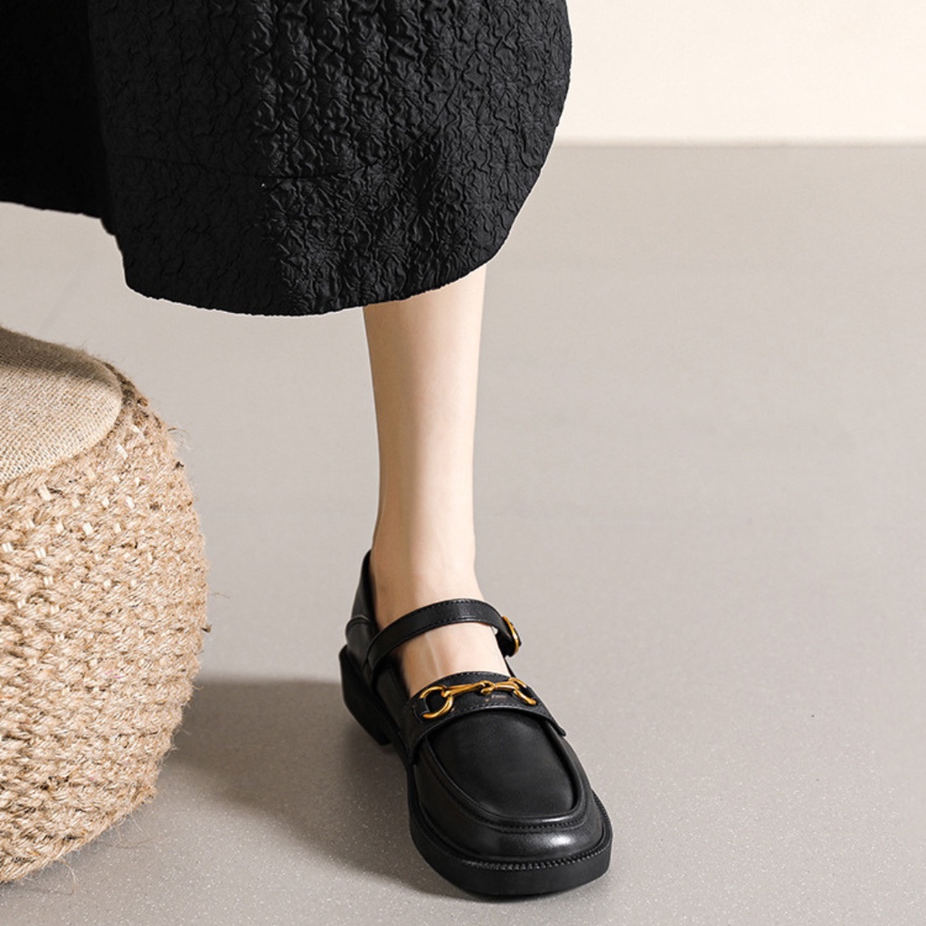 Giày búp bê nữ Mary Jane đế cao  phong cách Hàn Quốc da mềm đi êm chân mẫu mới nhất