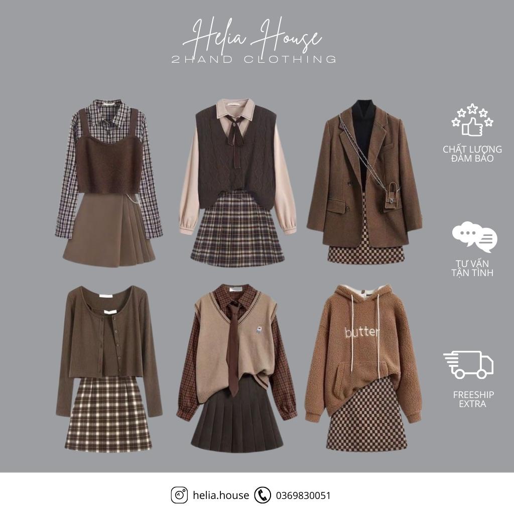 [ CHỌN MẪU ] Chân váy dạ ngắn thu đông 2hand si tuyển Hàn Nhật - Helia House