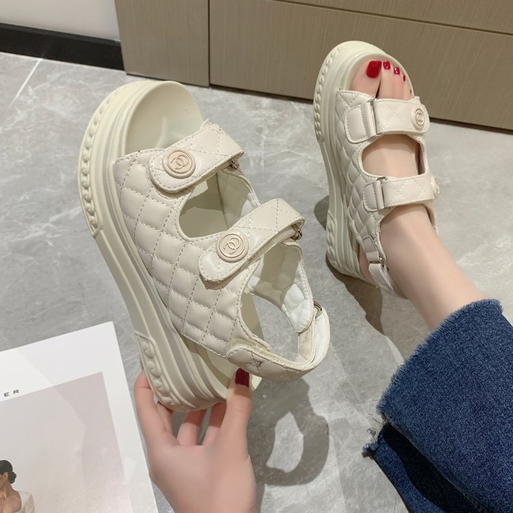 Dép quai hậu nữ độn đế 2 quai ngang 7cm