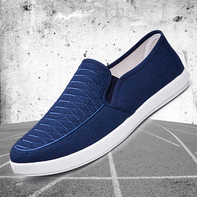 TIMBERLAND Giày Da Mùa Hè Phong Cách Đồng Quê Cho Nam♣Giày Lười Vải Mềm Thấm Hút Mồ Hôi Thoáng Khí Phong Cách Bắc Kinh Cổ Điển Dành Cho Nam