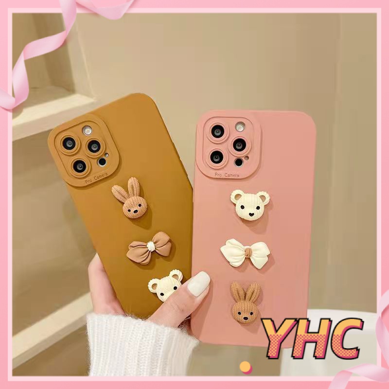 ốp iphone Hình Thỏ 3D Dễ Thương tương thích iPhone 6s 6splus 7 7plus 8 8plus X XS 11 12 Pro Max Plus Promax-035