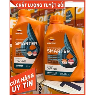 Nhớt tổng hợp 100% cao cấp xe tay ga Repsol Smarter Scooter 5W40 Fully Synthetic 800ml