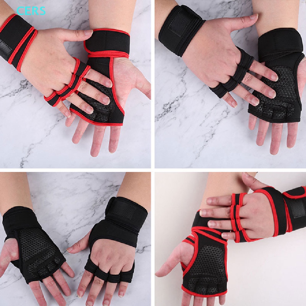CE Weight Lifg Gloves Training Gym Grips Fitness Glove Men Crossfit Bodybuilding RS