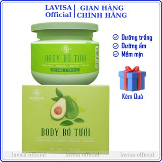 Kem body bơ tươi Huyền Phi - giúp dưỡng ẩm dưỡng trắng làn da luôn mềm mịn tươi trẻ