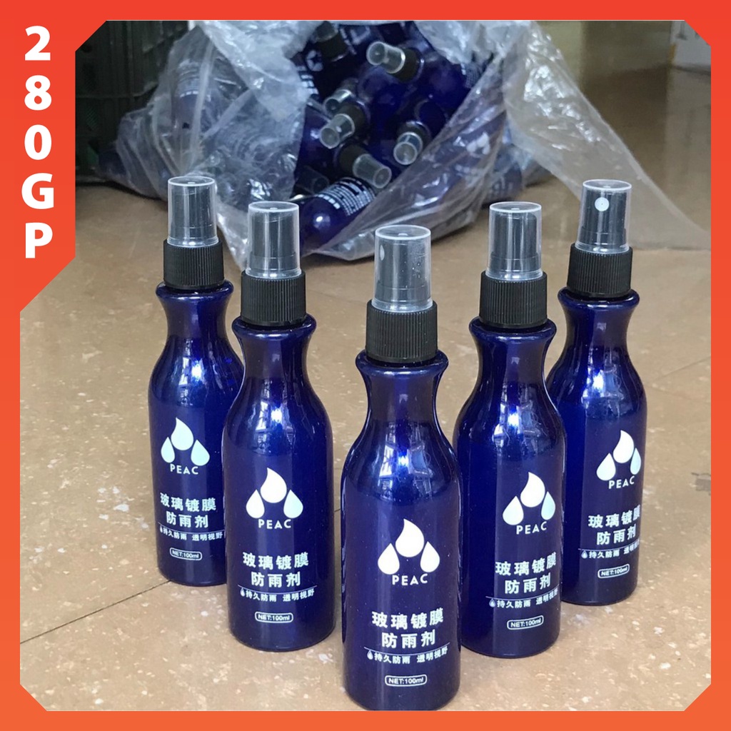 Chai xịt phủ nano chống nước kính lái, gương chiếu hậu ô tô, combo 2 Bình xịt chống mờ mưa cho xe hơi