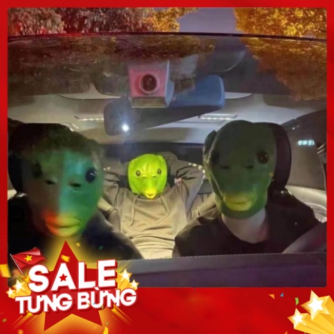 Mặt Nạ Cá da xanh, Mặt nạ ếch xanh Silicon Trùm Đầu Độc Đáo Vui Nhộn, Đồ chơi cosplay yêu quái