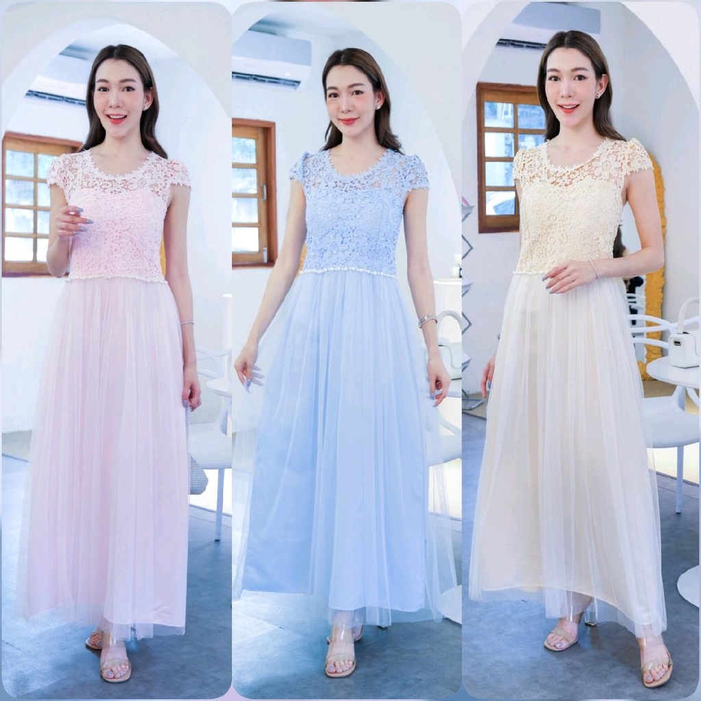 Đầm dự tiệc Niyom dài phong cách đơn giản và thanh lịch