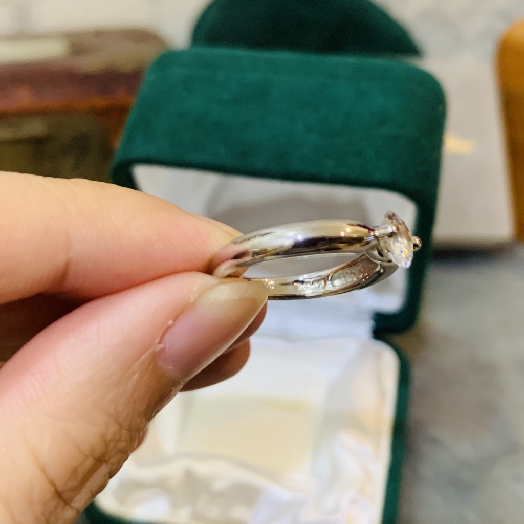 N2.189 Nhẫn bạc đa cz kiểu nhún nơ | Độc lạ | Vintage | Silver | Si Nhật | Japan | 2HAND | Bạc |