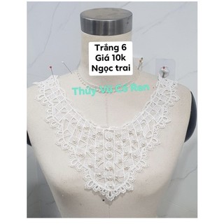 Cổ Ren Chỉ Trắng lưới thêu đẹp giá rẻ