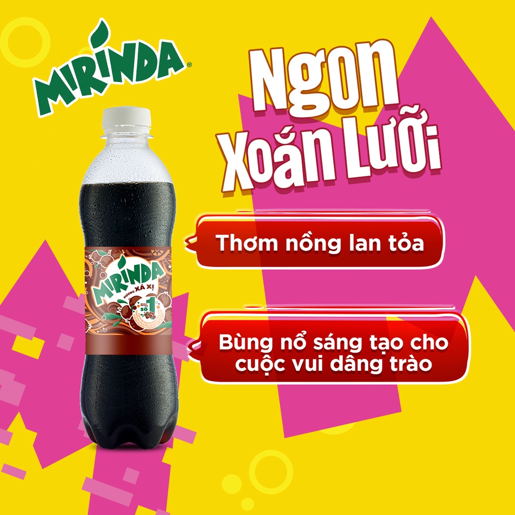 Thùng 24 Chai Nước Giải Khát Mirinda Xá Xị (390ml/chai)