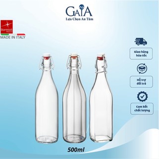 [NHẬP KHẨU Chai thủy tinh nắp cài/nắp gài kín hơi nhập khẩu Ý 500ml