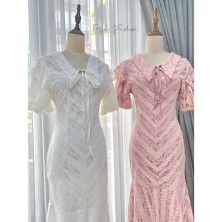Đầm ren body cổ bèo đuôi cá