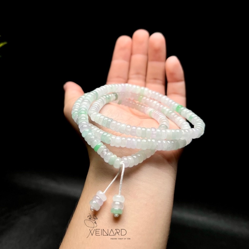 Vòng tay cẩm thach dạng hạt bánh xe vòng tay quấn 3 vòng