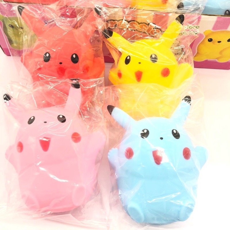 Đồ chơi Thú dẻo  bóp giảm stress hình picachu, gấu, xương rồng
