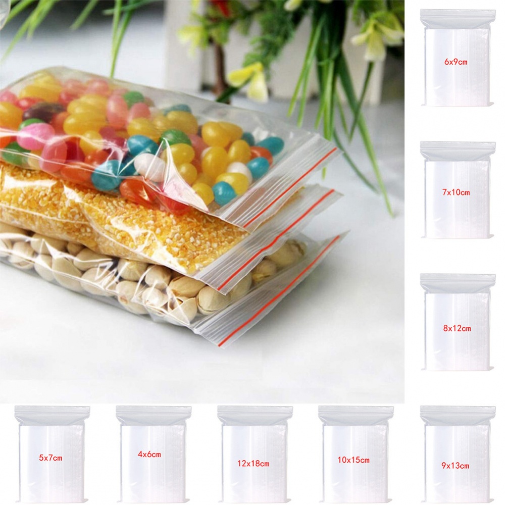[flash Sale] Set 100 Túi Nhựa Hút Chân Không Đựng Thực Phẩm Tươi Mới s / m / l