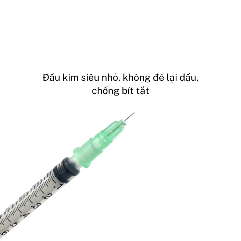Đầu kim meso nano 34G 4mm kim XANH PICO nanoneedle siêu mỏng & nhỏ chuyên dùng tiêm tinh chất