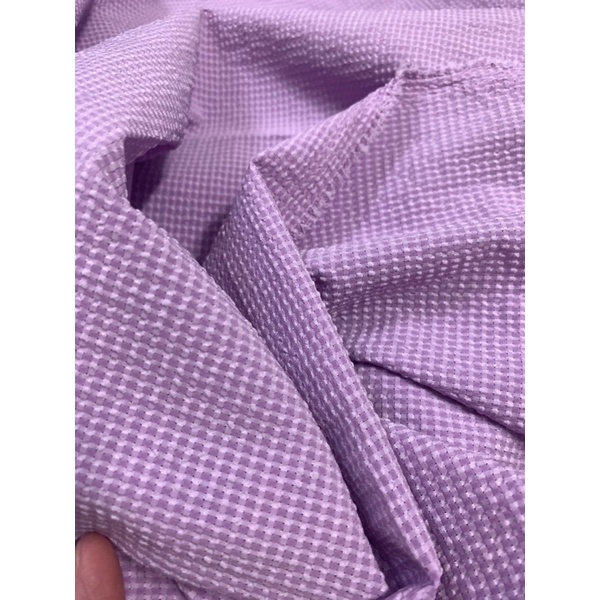 Thô xốp caro nhí màu tím