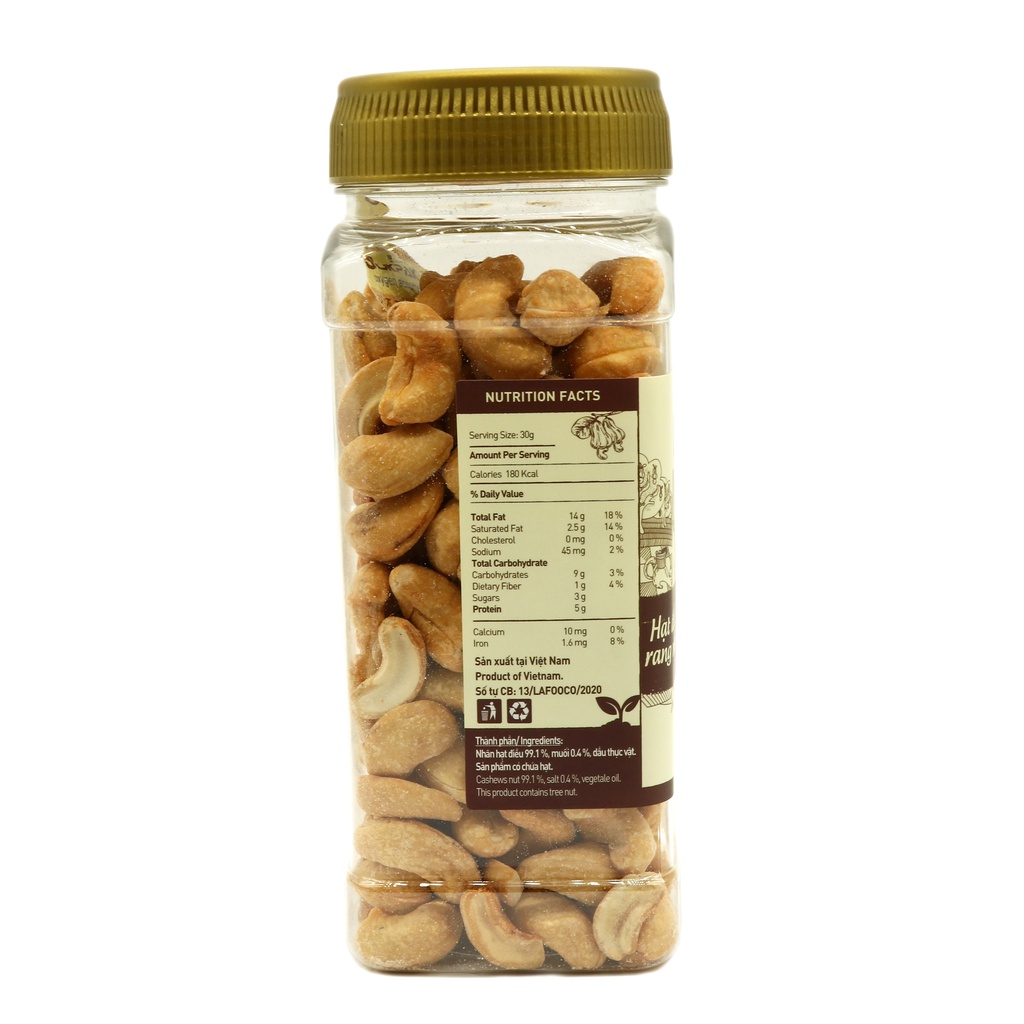 Hạt Điều Rang Muối 270g LAFOOCO salted roasted cashew nuts